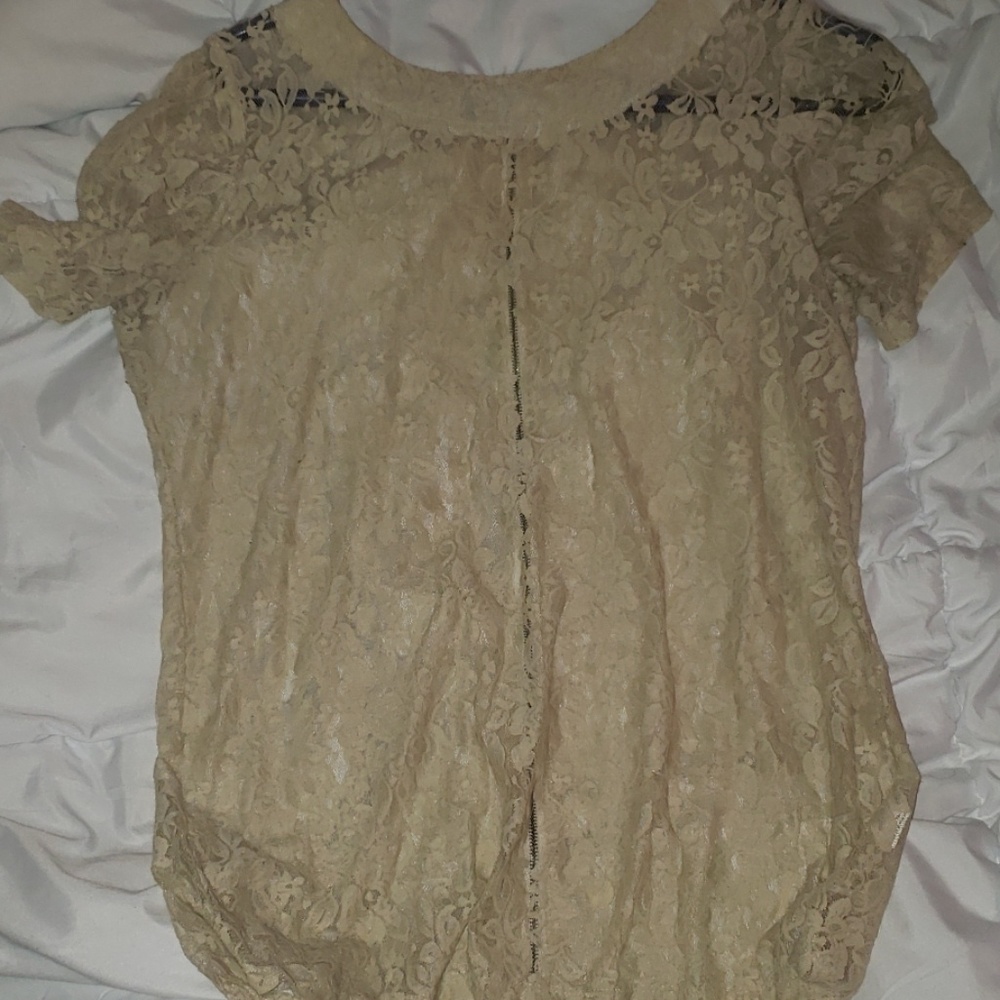Sheer lace shirt